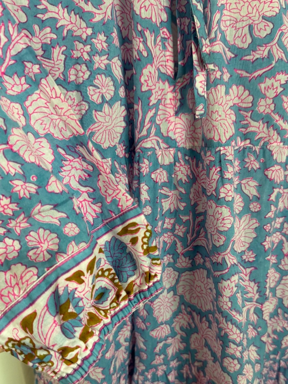 NWT, SZ BLOCKPRINTS, HAND PRINTED, PRIYA DRESS - Picture 2 of 14